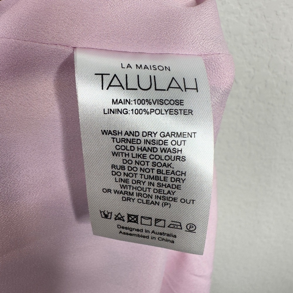 La Maison Talulah Dress Womens S‎ Pink Checkered Ruffle Chiffon Romantic Fairy - Picture 6 of 6